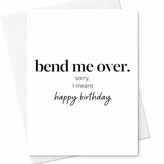 Funny Dirty Birthday Card Adult Humor Naughty Suggestive Joke Partner Gift C57
