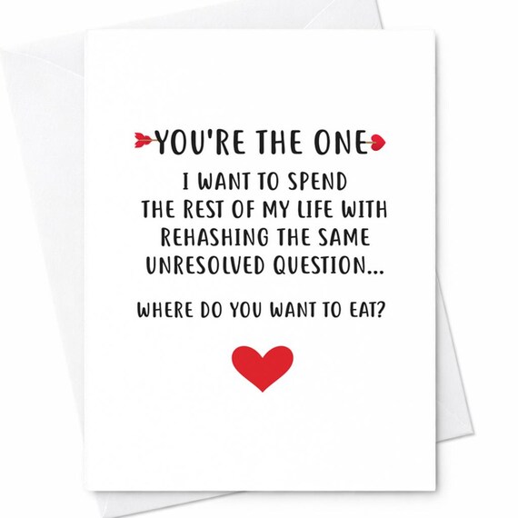 Funny Relationship Card Where Do You Want To Eat Card Couples Humor Card Anniversary Card For Boyfriend Girlfriend Wife Husband C137