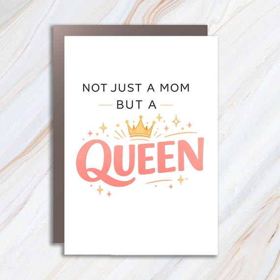 Funny Alien Mother's Day Card, Xenomorph Greeting Card, Horror Pop Culture Card, Not Just A Mother But A Queen MC64