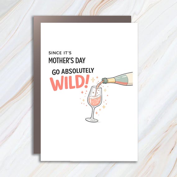 Funny Mother's Day Greeting Card With Cute Thermostat Design – Go Wild For Mom MC63