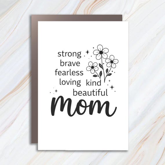 She Is Mom Greeting Card, Mom Quotes Card, Mama Card, Mothers Day Card, Best Mom Card, Mom Life Card MC86