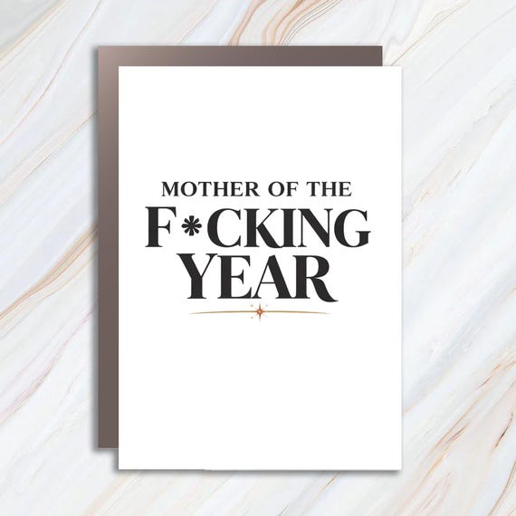 Mother Of The Year Greeting Card For Mother's Day Appreciation Funny Holiday Birthday Christmas Personalized MC87