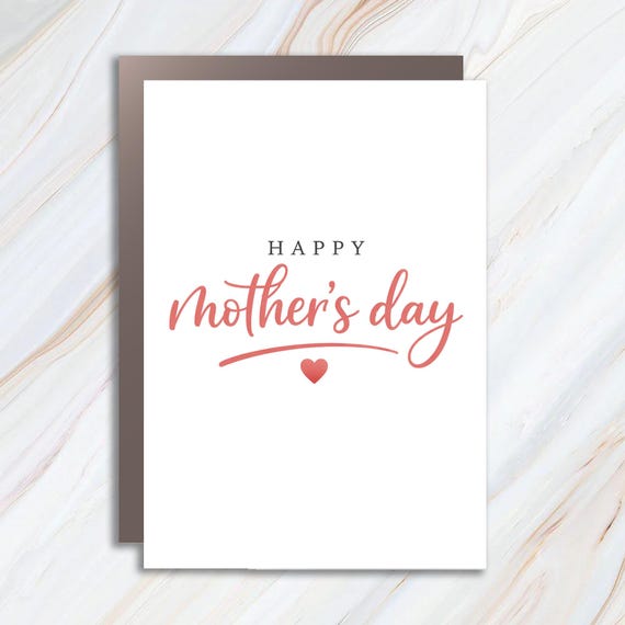 Mother's Day Greeting Card, Custom Card For Mom, Happy Mother's Day Card MC91