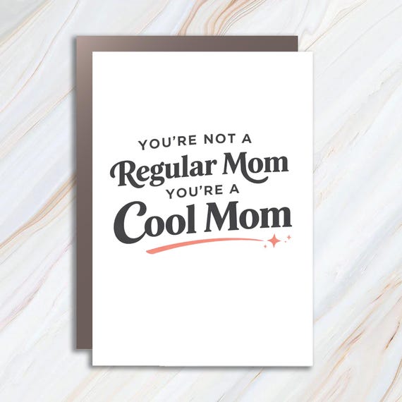Funny Mom Greeting Card, Cool Mom Birthday Card, In My Mom Era, Mother's Day Card From Daughter MC100