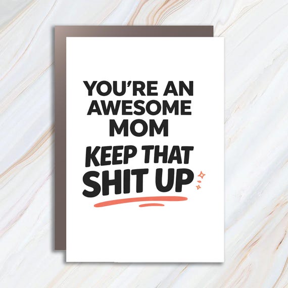 Funny Mother's Day Greeting Cards From Daughter, Birthday Card For New Mom, Personalized Mother Daughter Gift MC117
