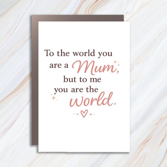 Mum's Birthday Greeting Card, Mothers Day Card, Thank You Mum, Present For Mom, Love Chloe MC111