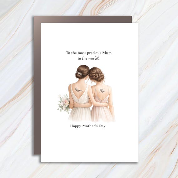 Personalised Happy Mother's Day Card For Mummy Mom Mam With Love Greeting Cards MC114