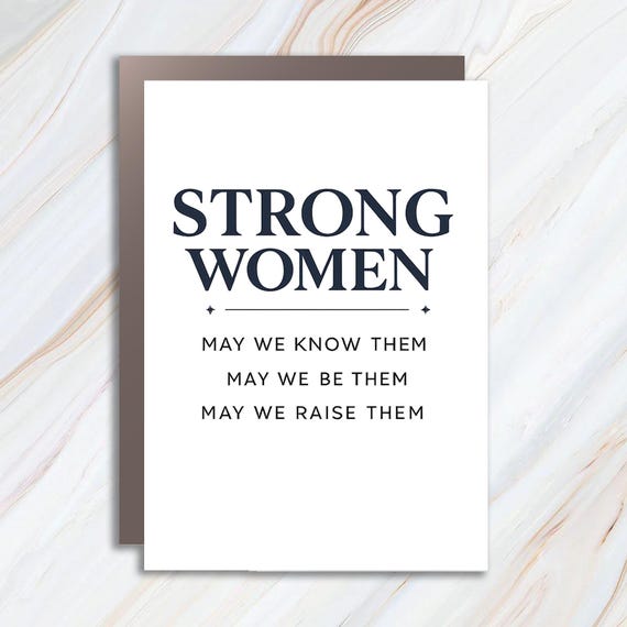 Strong Women Greeting Cards: Feminist Motivational Quotes For Empowerment MC131