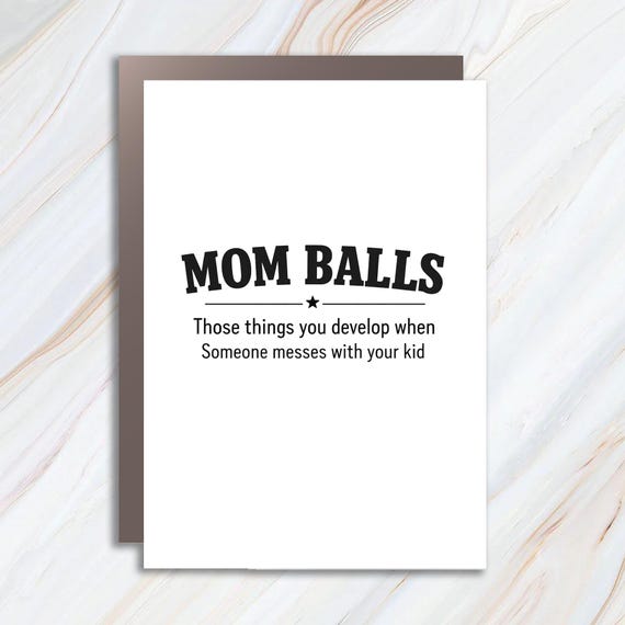 Funny Mom Greeting Card, Protector Mom Card, Sarcastic Mom Life Card, Mother's Day Card, Humorous Mom Gift MC145