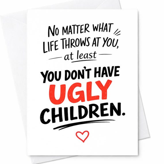 No Matter What Life Throws At You Funny Mother’s Day Card Humor Mom Card Sarcastic Gift From Kids Bold Typography Card C787