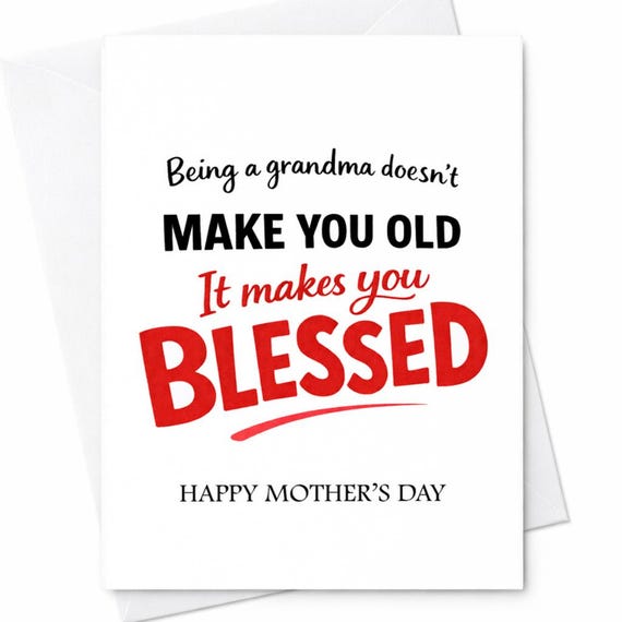 Grandma Mother’s Day Card Blessed Grandma Card Inspirational Grandma Gift Sweet Grandmother Card Meaningful Mother’s Day Card C781