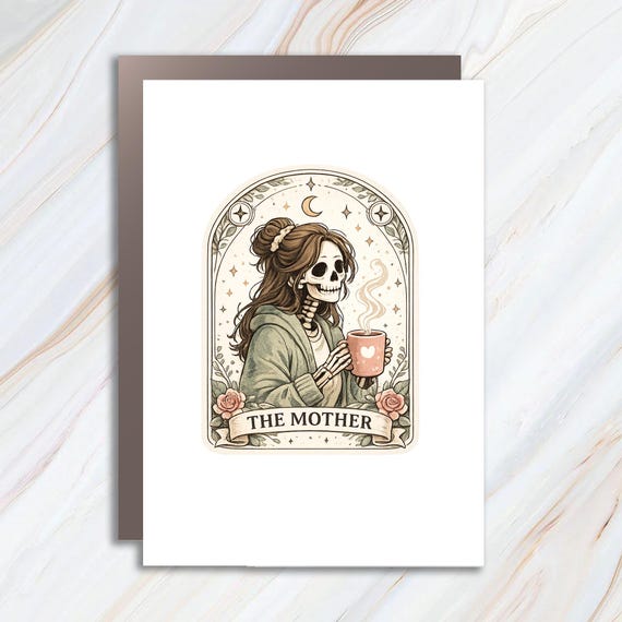The Mom Tarot Card Greeting Cards: Waterproof Matte Decal Design MC174