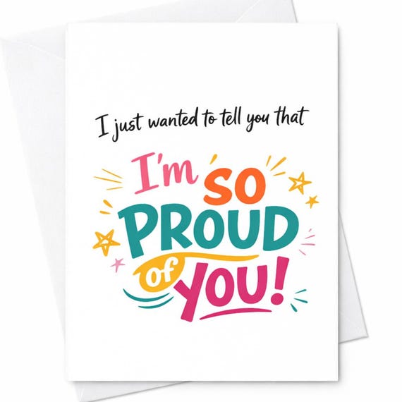 I Just Wanted To Tell You That I’m So Proud Of You Graduation Card Congrats Graduate Achievement Card Gift For Daughter Son Friend C866