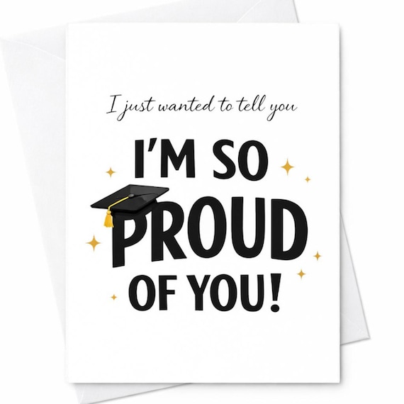 I’m So Proud Of You Graduation Card Simple Graduation Card Inspirational Congrats Graduate Gift For Daughter Son College Graduation C873