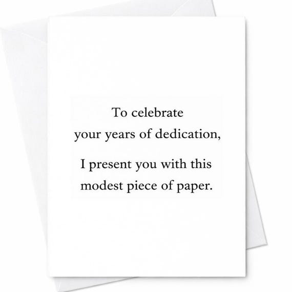 Funny Graduation Card Modest Piece Of Paper Joke Graduation Card Sarcastic Graduation Card Congrats Graduate Gift Humor College Grad C896