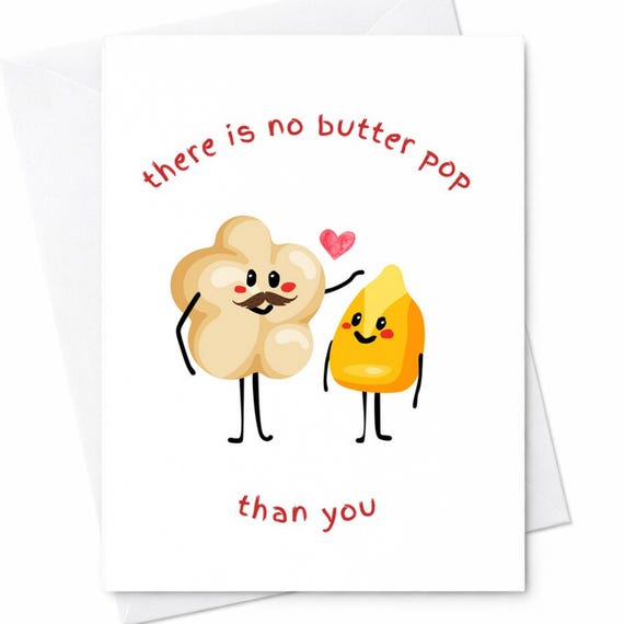 There Is No Butter Pop Than You Fathers Day Card Cute Popcorn Pun Dad Card Funny Food Pun Card For Dad Cute Fathers Day Gift C1198