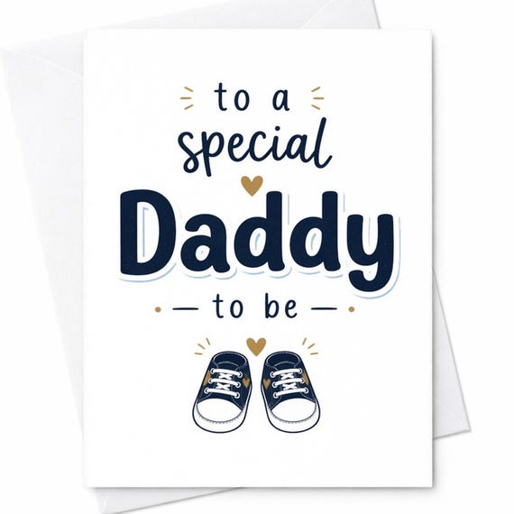 Fathers Day Card To A Special Daddy To Be New Dad Card Gift For Expecting Dad First Fathers Day Baby Announcement C1245