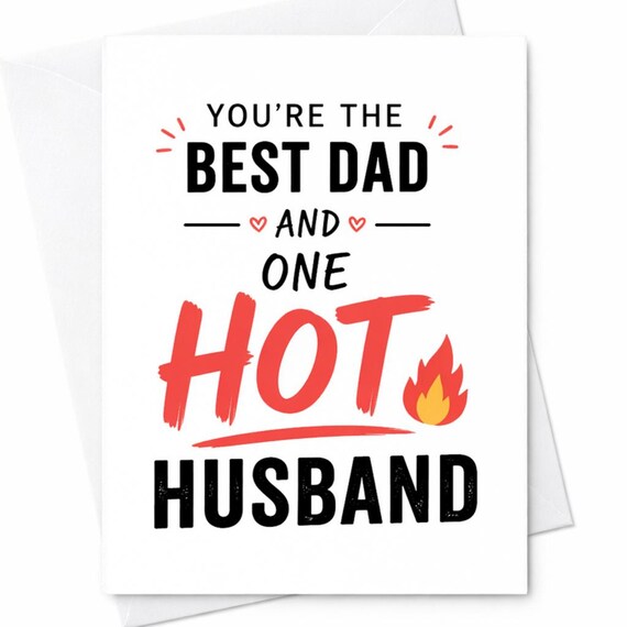 Funny Fathers Day Card for Husband from Wife - Romantic and Humorous Dad Card - Perfect for Father's Day or Dad's Birthday Gift C1277