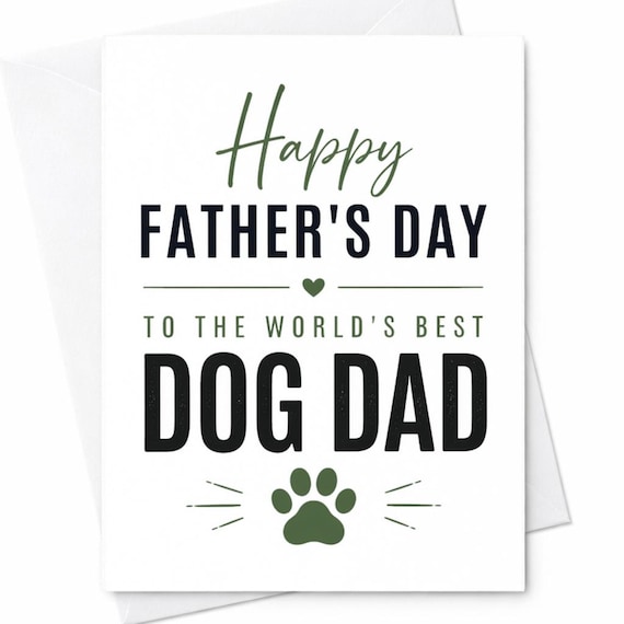 Funny Dog Dad Father's Day Card from Pet - Perfect for Dog Lovers and Owners, Celebrate with a Humorous Dog Dad Gift Card C1291