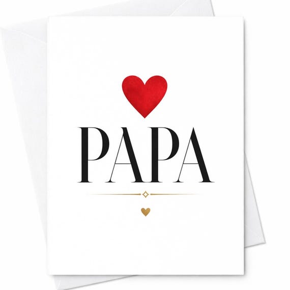Papa Fathers Day Card Simple Papa Card Gift For Papa From Kids Cute Dad Card For Papa Fathers Day Idea C1295