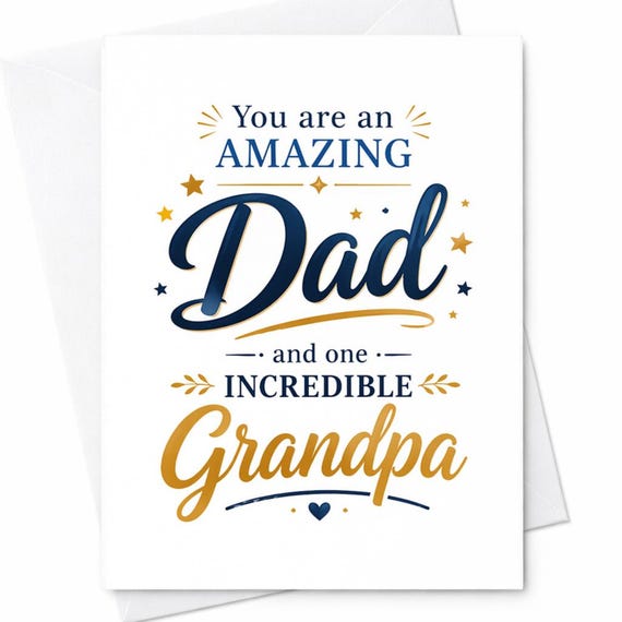 Amazing Dad And Grandpa Fathers Day Card Gift From Kids Grandchildren Father Grandpa Gift Card From Family C1271