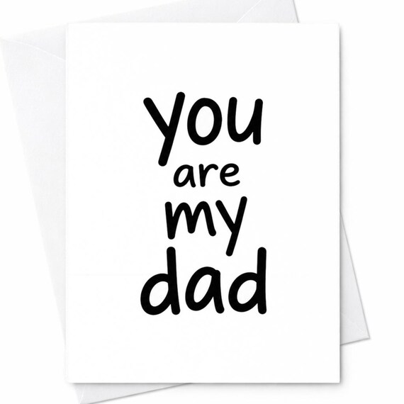 Funny Father's Day Card for Dad from Kids - Minimalist Design, Simple and Sarcastic Greeting for Husband, Perfect for Him C1349