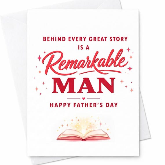 Behind Every Great Story Remarkable Man Father's Day Card Meaningful Dad Card Sentimental Father Card From Kids Gift C1425