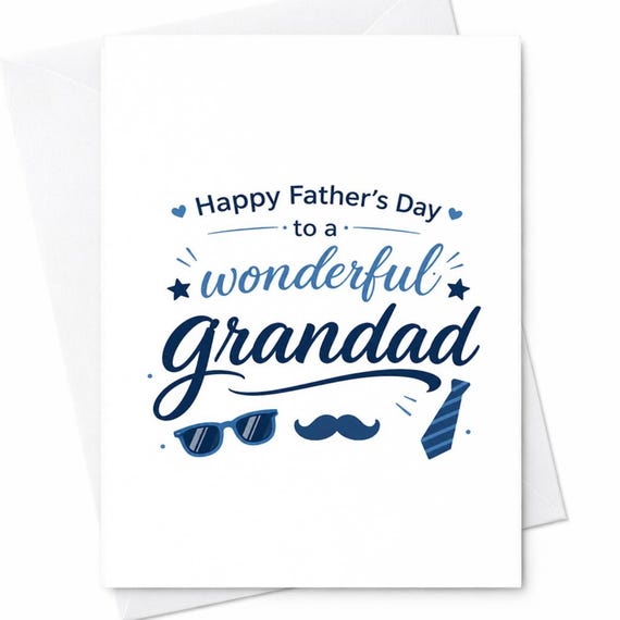 Funny Grandad Father's Day Card from Grandkids - Happy Father's Day Wonderful Grandad Card - Grandpa Father's Day Greeting Card C1419
