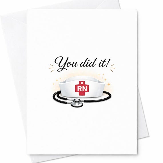 Happy Pinning Day Rn Nurse Graduation Card Nursing School Pinning Ceremony Gift Registered Nurse Congrats Nursing Graduate C1441