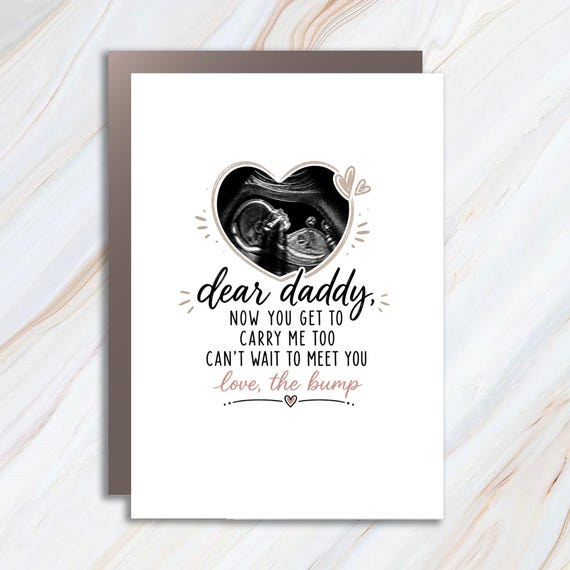 Ultrasound Baby Greeting Card, Sonogram Insert, Bump Gift For New Dad, Dad To Be, First Father's Day FC14