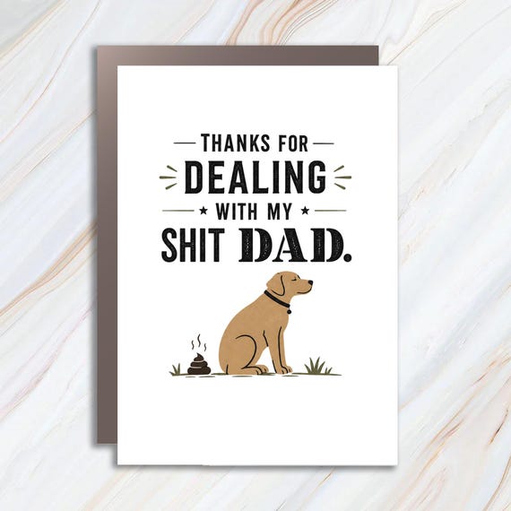 Funny Dog Dad Greeting Card For Father's Day FC23