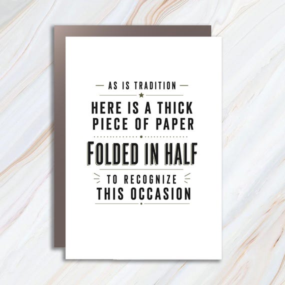 Sarcastic Father's Day Greeting Card 'As Is Tradition' Funny Dad Card With Humorous Message FC33
