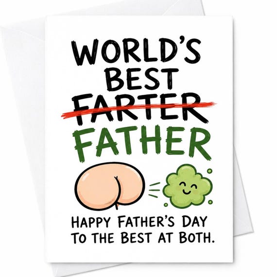 World's Best Farter Father Happy Father's Day To The Best At Both Funny Father's Day Card For Dad Sarcastic Fart Joke Humor Gift C1541