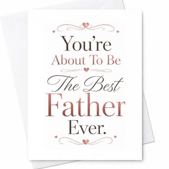 You're About To Be The Best Father Ever Father's Day Card For Expecting Dad Daddy To Be From Wife Pregnancy Card C1523
