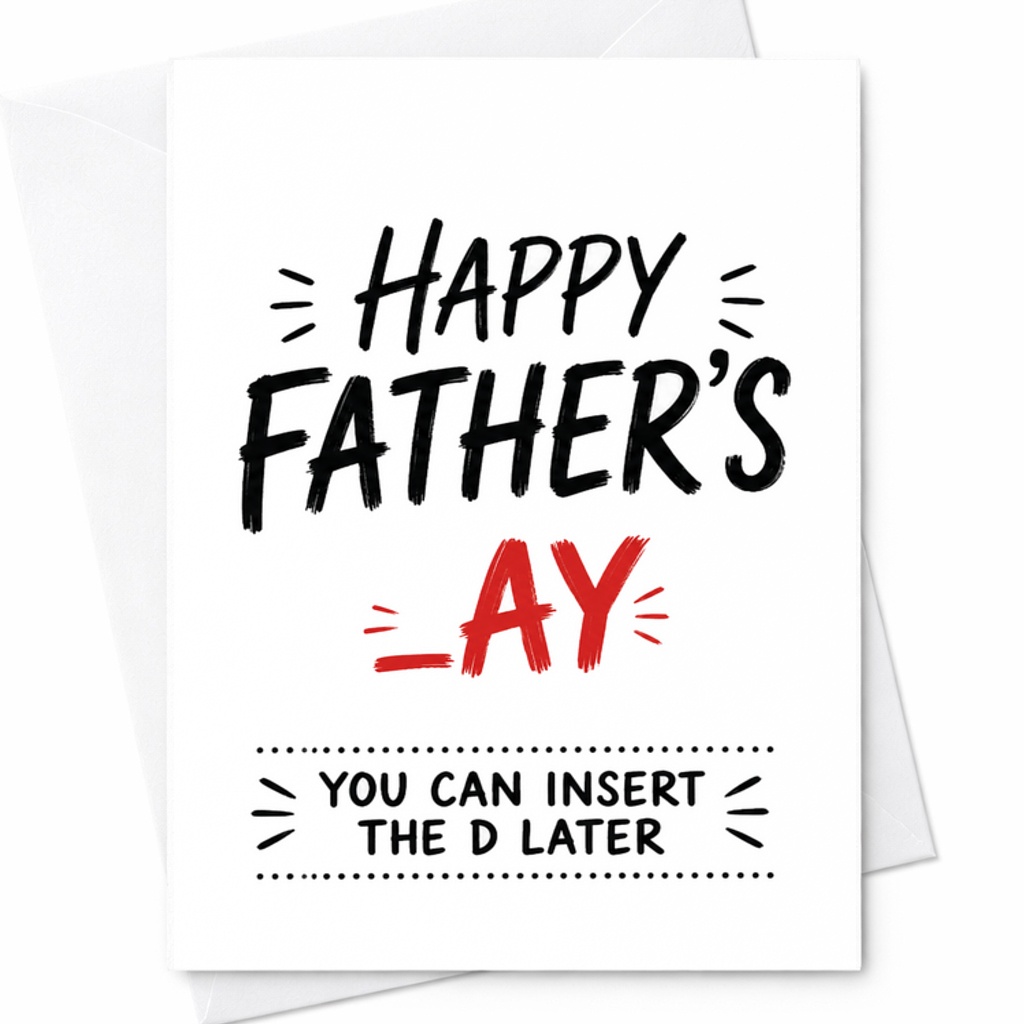 Happy Father’s _AY Funny Fathers Day Card Rude Adult Joke Card Insert The D Later Naughty Dad Card Gift C1625