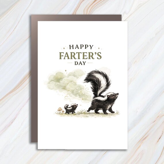 Skunks Funny Father's Day Greeting Card From Daughter - Happy Father's Day FC127