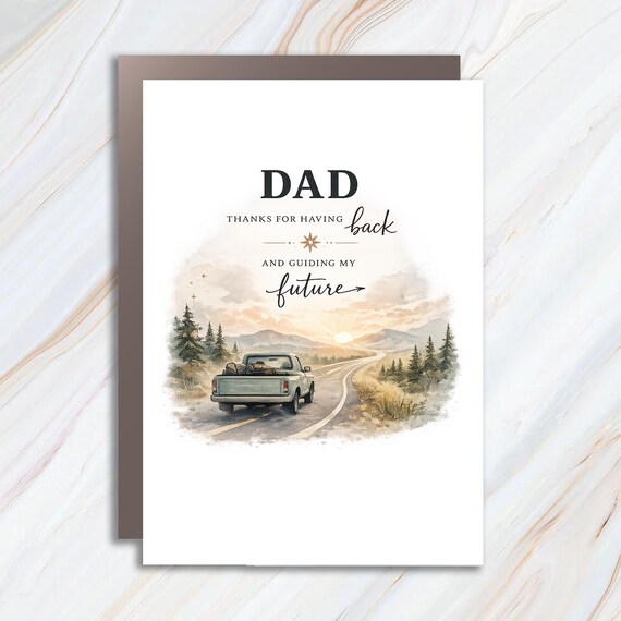 Father's Day Greeting Card - Thanks Dad For Having My Back And Guiding My Future FC129