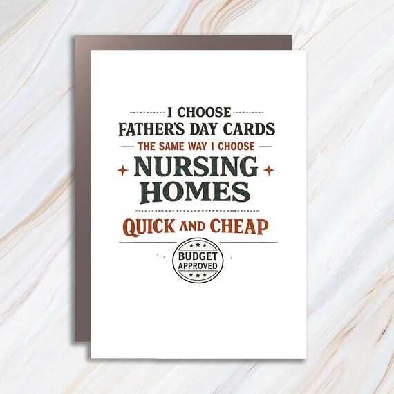 Funny Father's Day Greeting Card From Son Or Daughter, Card For Dad, Happy Father's Day, Snarky FunnyFC132