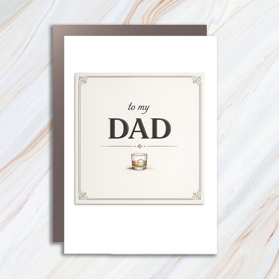 To My DAD Greeting Card, Minimal, Simple, Classy, Modern Design for Dad FC144