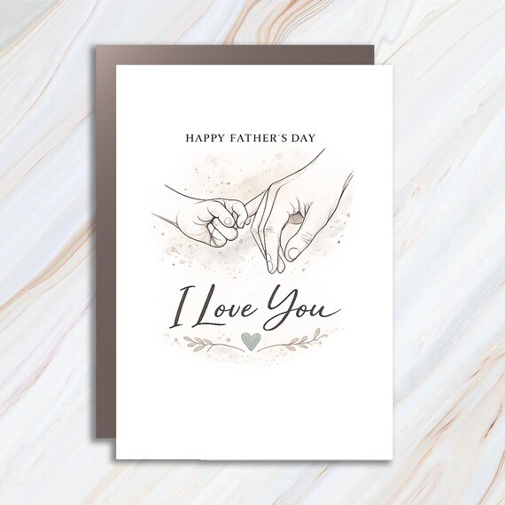 Father's Day Greeting Card - I Love You Card For Daddy, Grandad, Uncle, Godfather, Like A Dad FC146