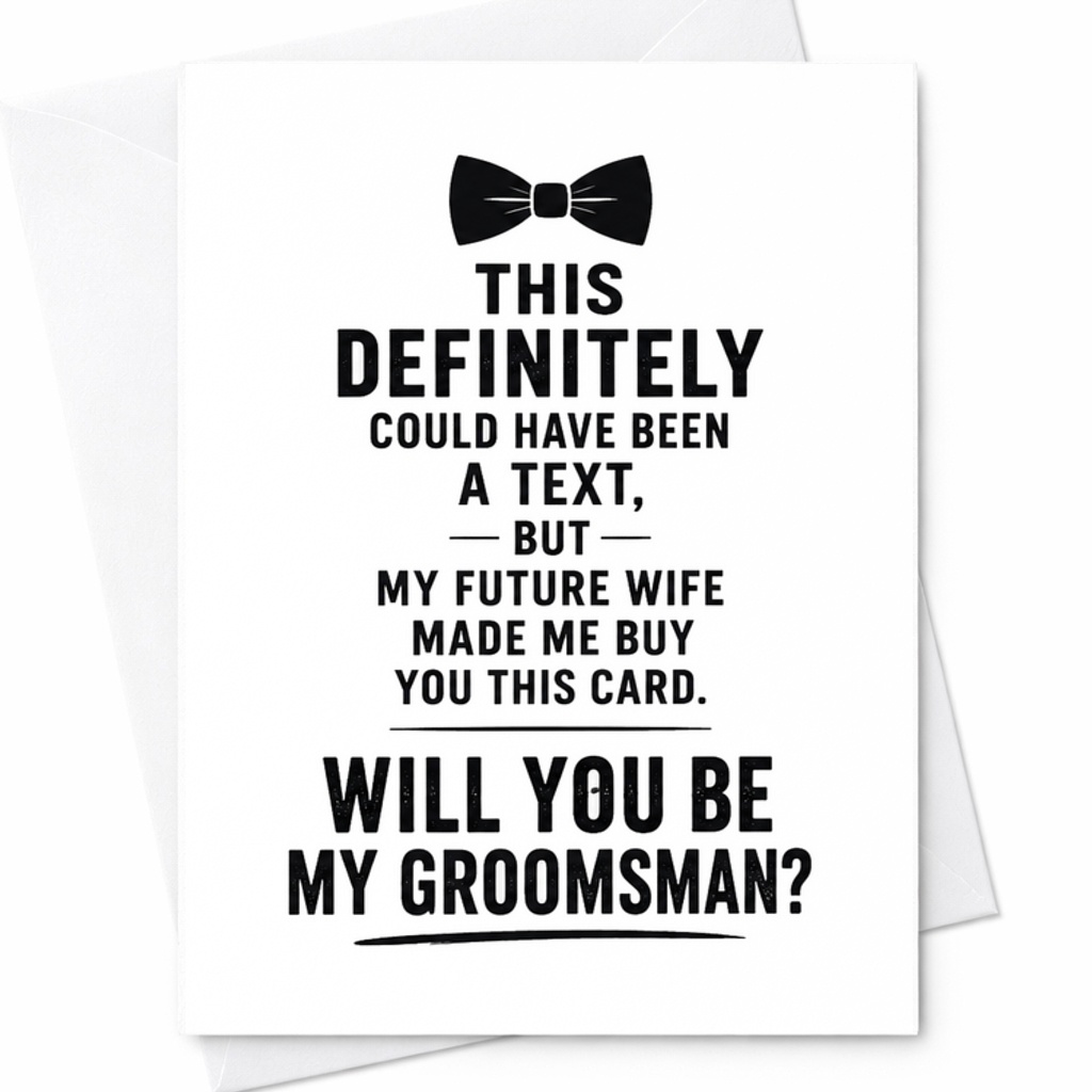 This Definitely Could Have Been A Text Groomsman Proposal Card Funny Wedding Party Card Best Man Proposal Card C1853