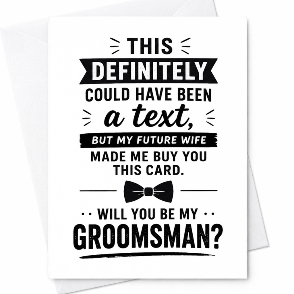 This Definitely Could Have Been A Text Groomsman Proposal Card Funny Wedding Party Card Best Man Proposal C1854