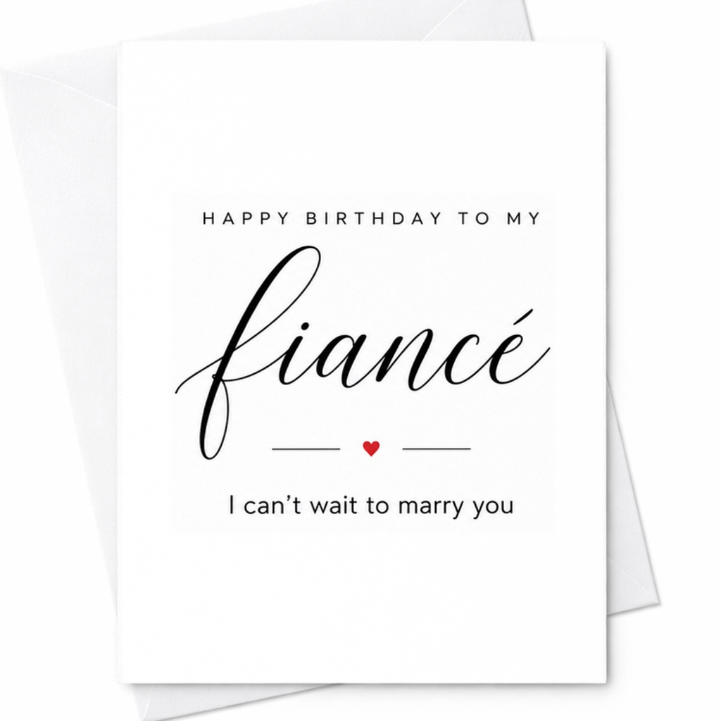Happy Birthday To My Fiancé Birthday Card Romantic Future Husband Birthday Card I Can’t Wait To Marry You C1859