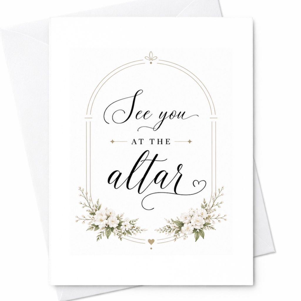 See You At The Altar Wedding Card Engagement Card Bride To Be Card Minimalist Wedding Card Future Mrs C1901