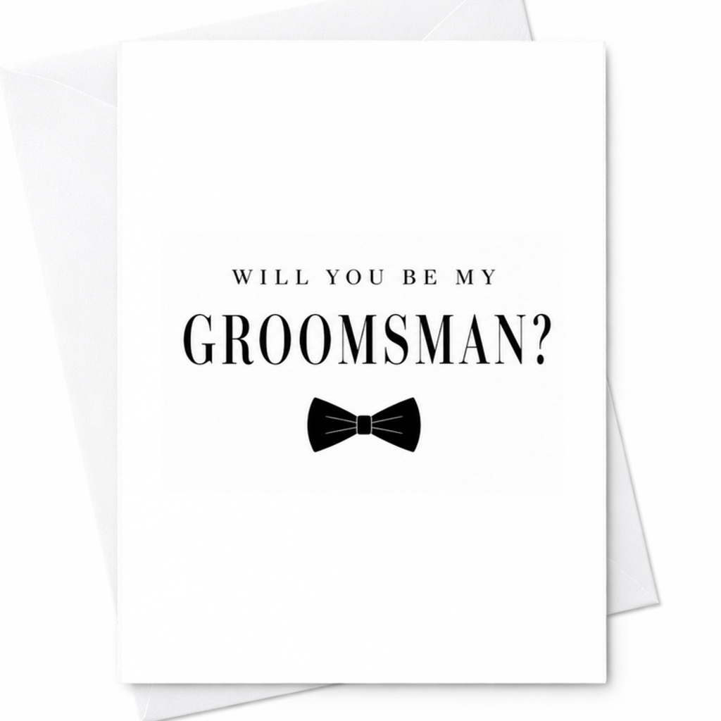 Will You Be My Groomsman Proposal Card Best Man Proposal Card Wedding Party Invitation For Brother Friend Groom C1927