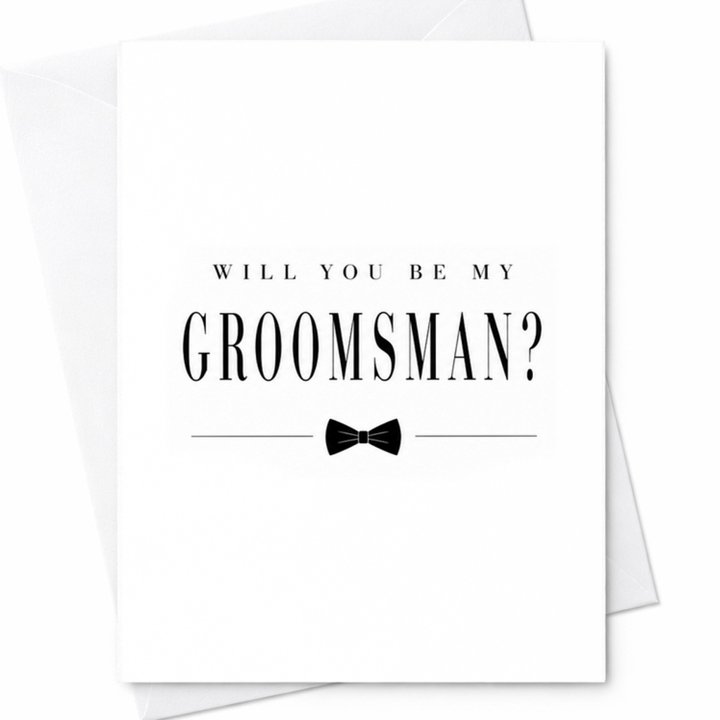 Will You Be My Groomsman Proposal Card Best Man Proposal Wedding Party Invitation For Brother Friend Groom C1928