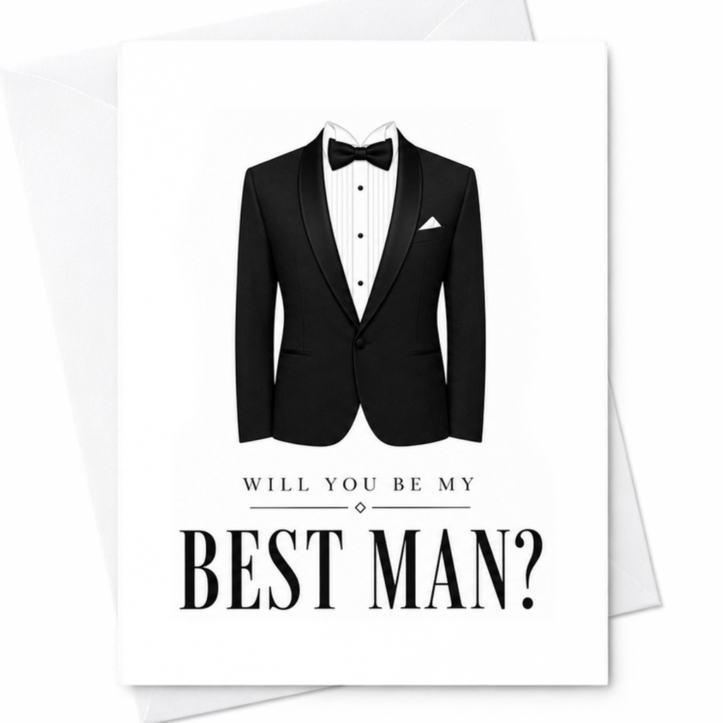 Will You Be My Best Man Proposal Card Best Man Invitation Wedding Party Card For Brother Friend Groom Wedding C1929