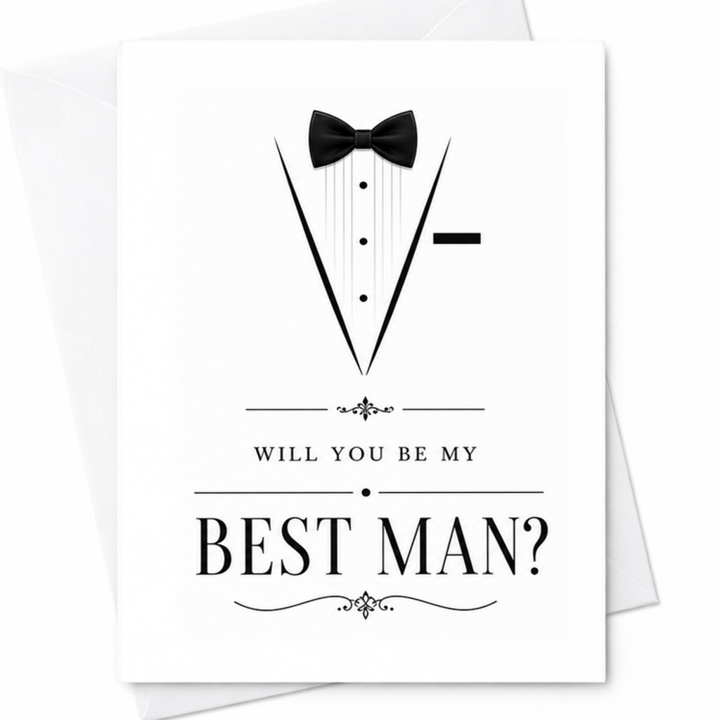 Will You Be My Best Man Proposal Card Best Man Invitation Wedding Party For Brother Friend Groom Wedding C1930