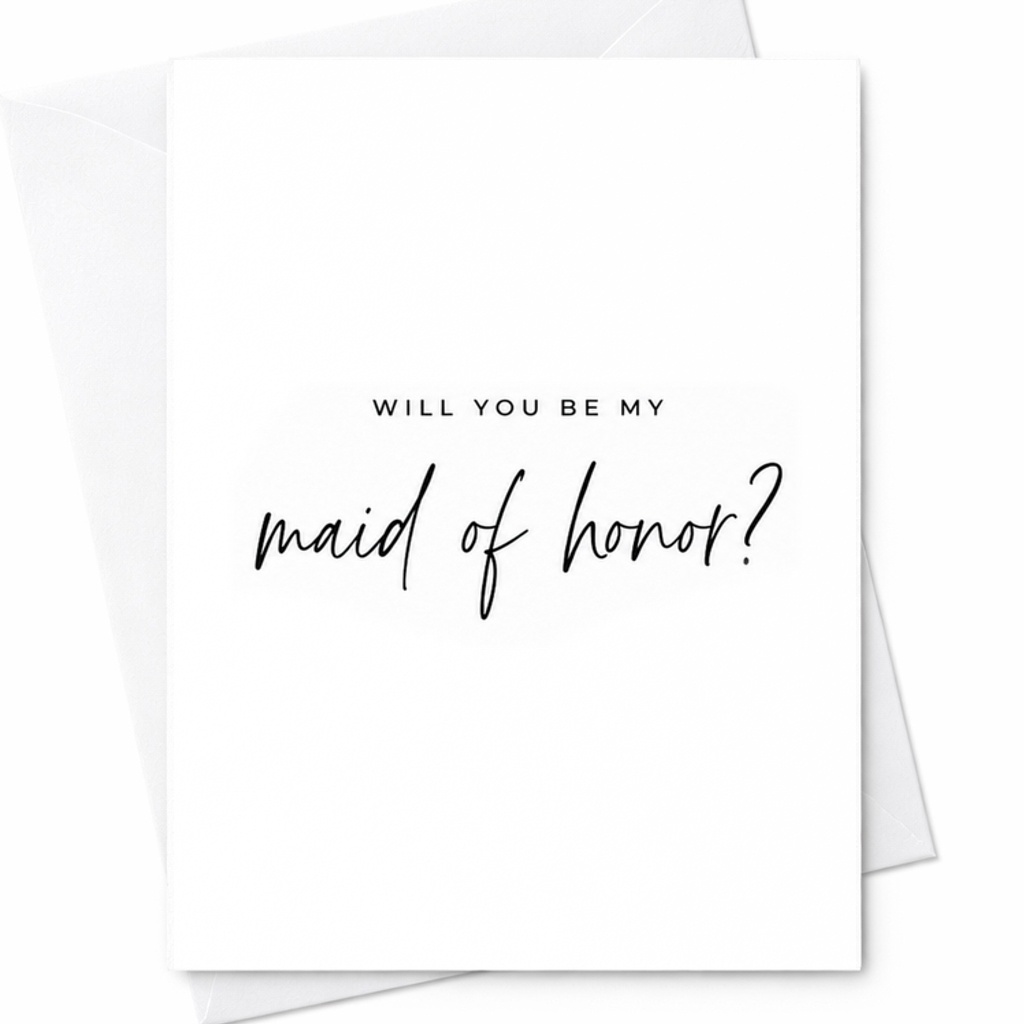 Will You Be My Maid Of Honor Proposal Card Maid Of Honor Invitation Card Bridesmaid Proposal For Best Friend Sister C1933