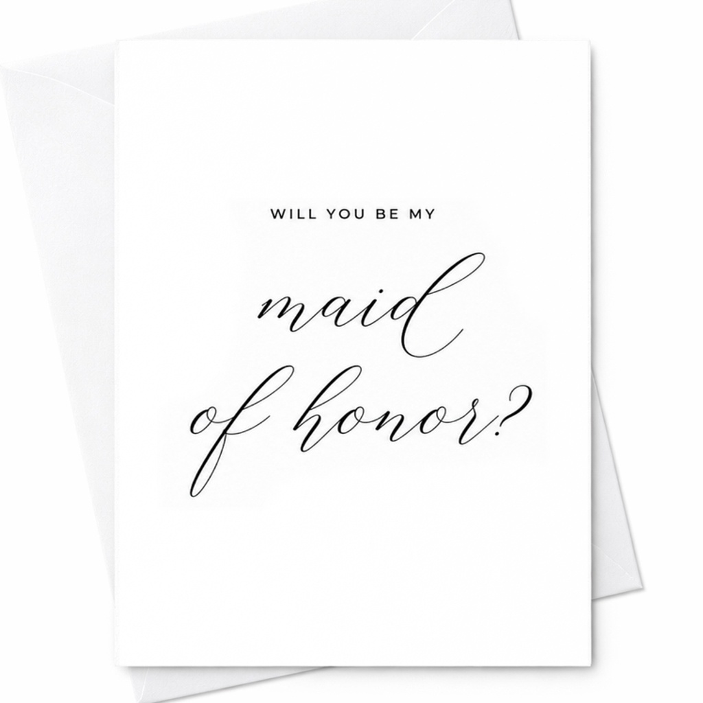 Will You Be My Maid Of Honor Proposal Card Maid Of Honor Invitation Bridesmaid Proposal For Best Friend Sister C1934